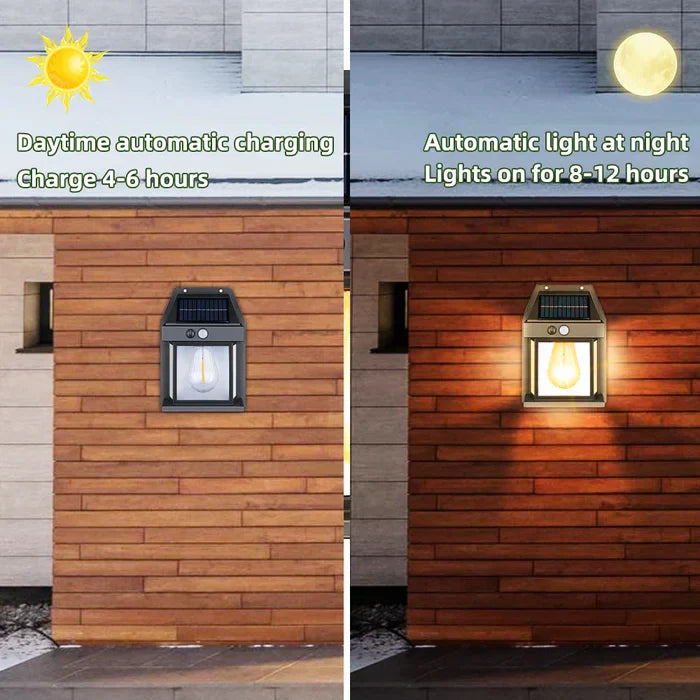 Solar Outdoor Wall Light with Motion Sensor