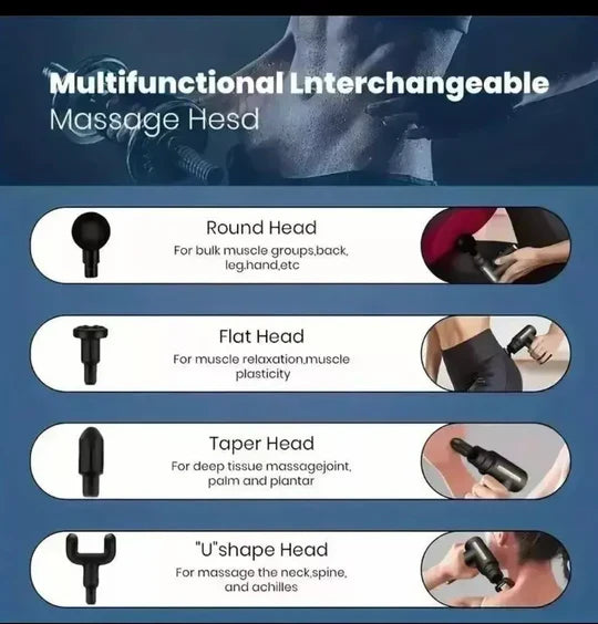 Massage Gun Deep Percussion Massager Muscle Vibration Relaxing Therapy Tissue